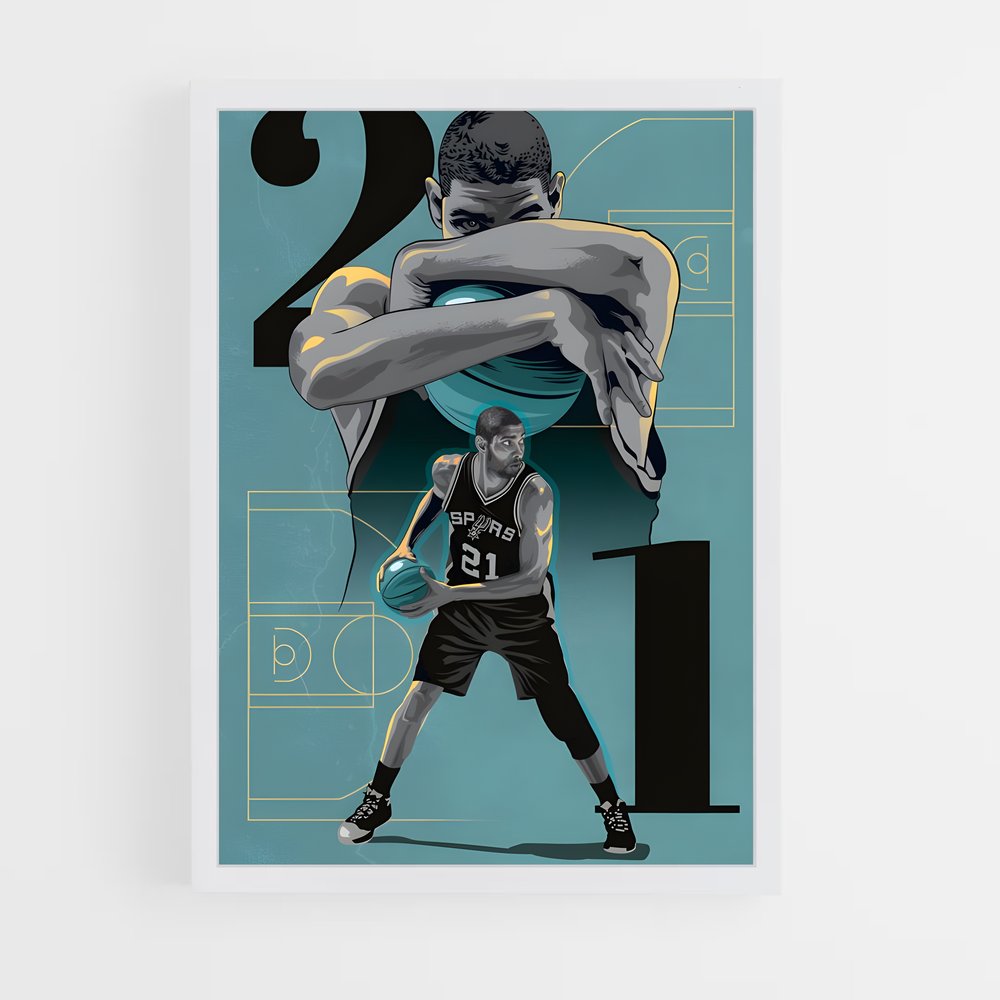 Poster Spurs Spirit – affiche Basketball (vue 3)